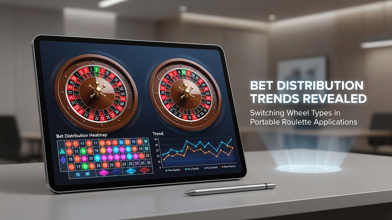 Analytics dashboard screenshot illustrating bet distribution percentages across different roulette wheel types