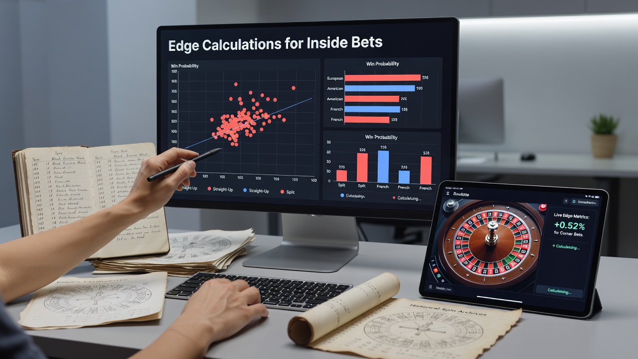 Graph comparing empirical and theoretical house edges derived from historical roulette spin records