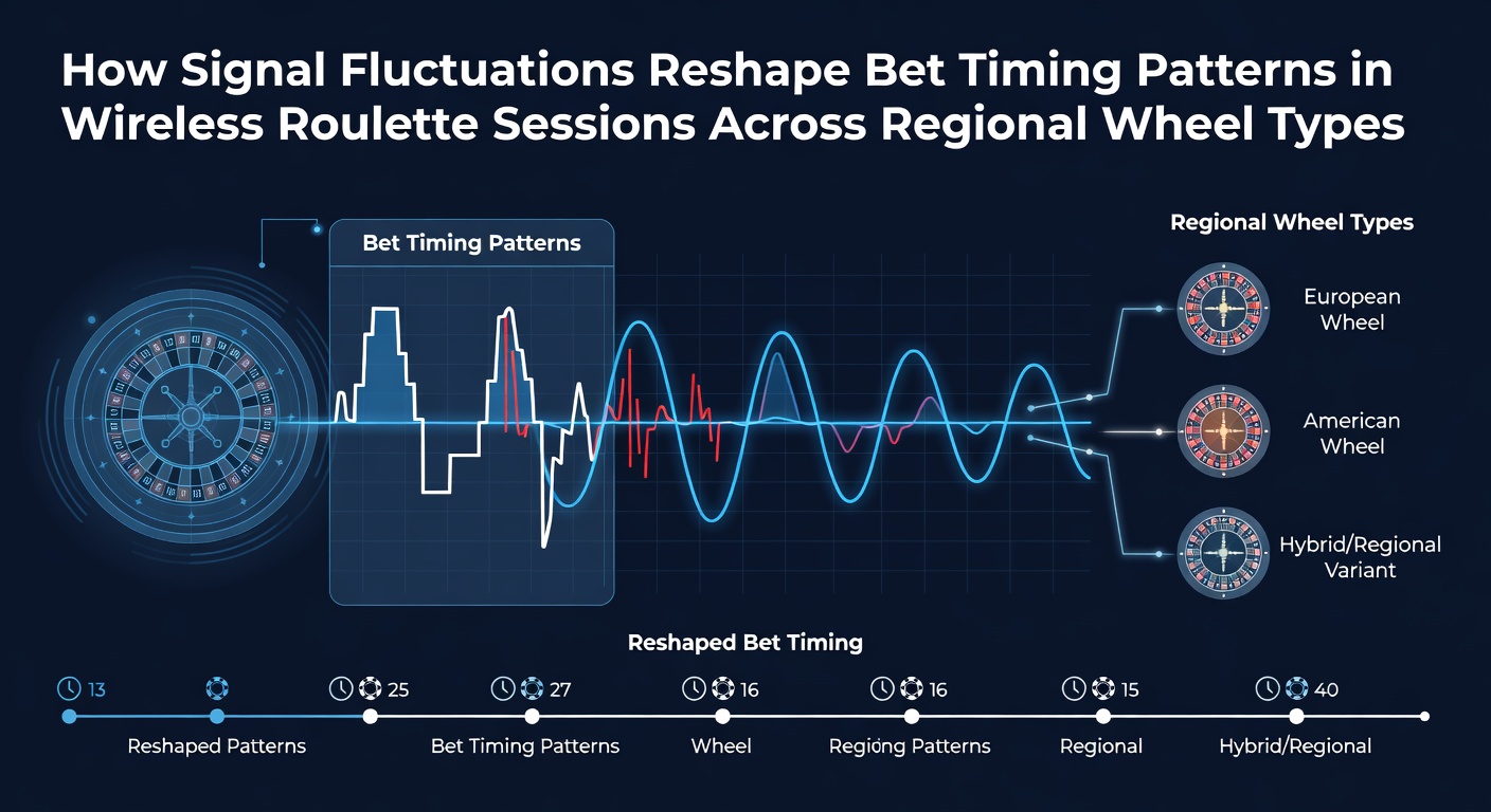 Wireless signal strength indicators overlaid on a roulette wheel interface showing timing adjustments