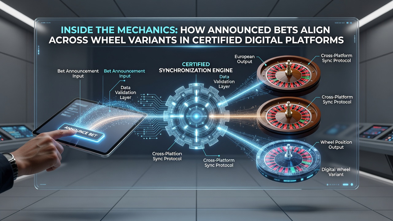 Screenshot of digital roulette interface displaying announced bet options across wheel variants