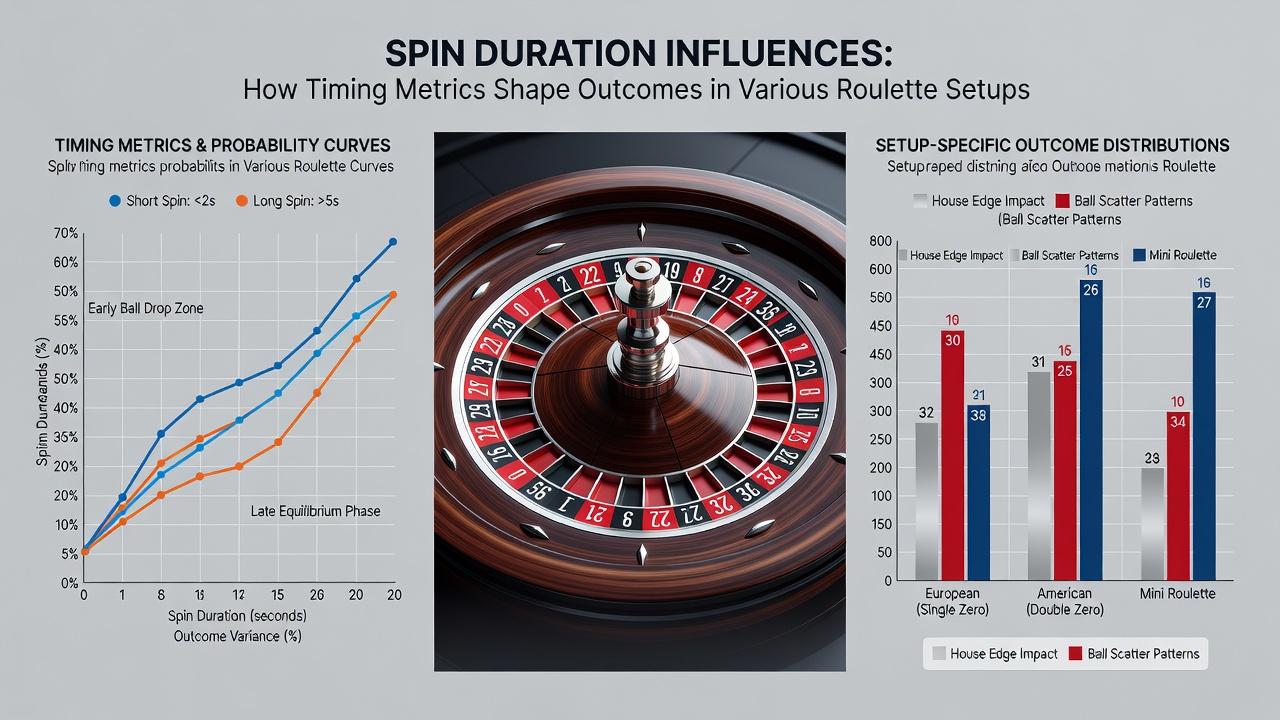 Close-up view of roulette ball and numbered pockets illustrating timing metrics during spin
