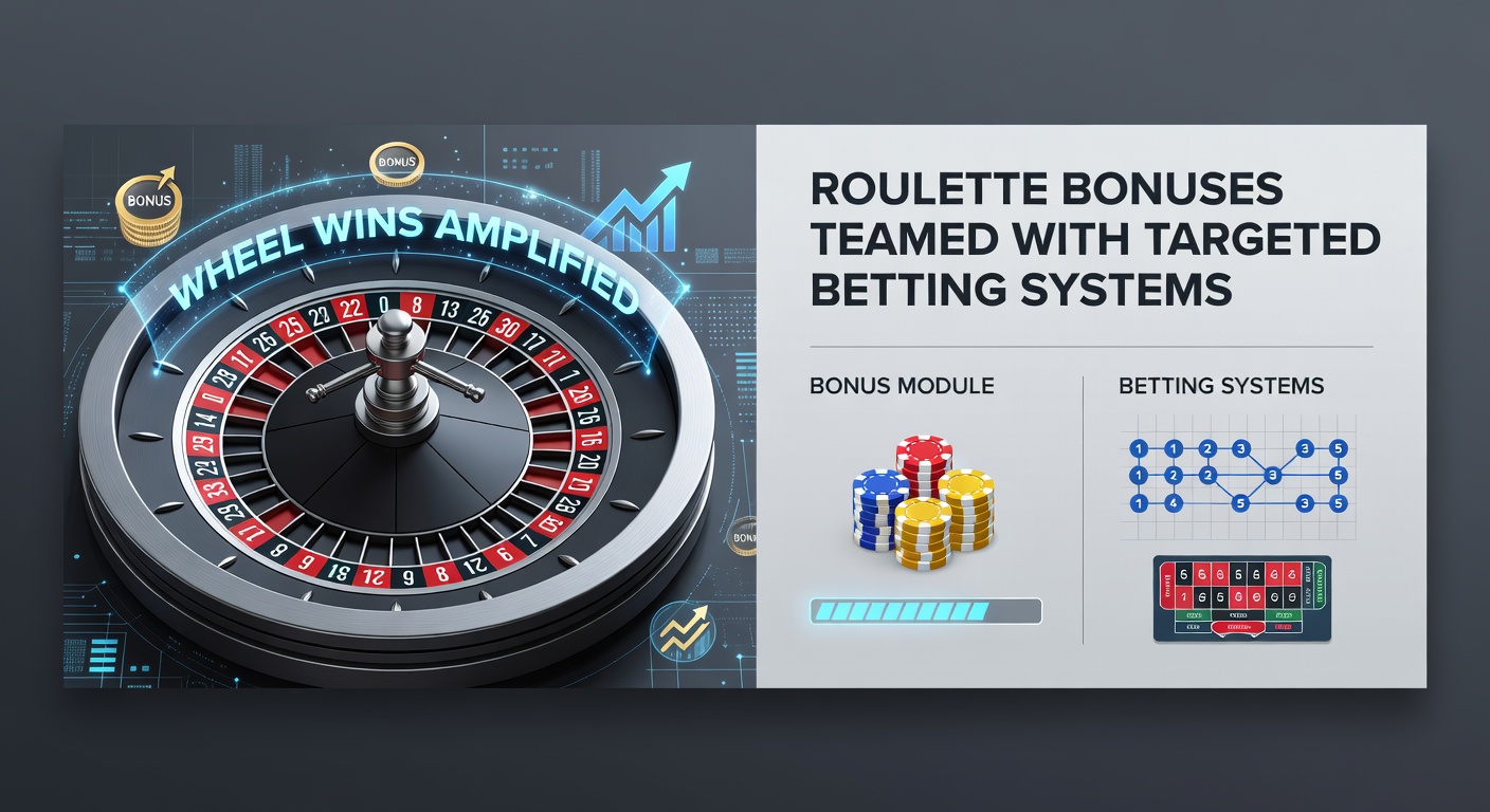 Vibrant roulette wheel spinning with overlaid bonus icons and betting charts highlighting amplified win potential